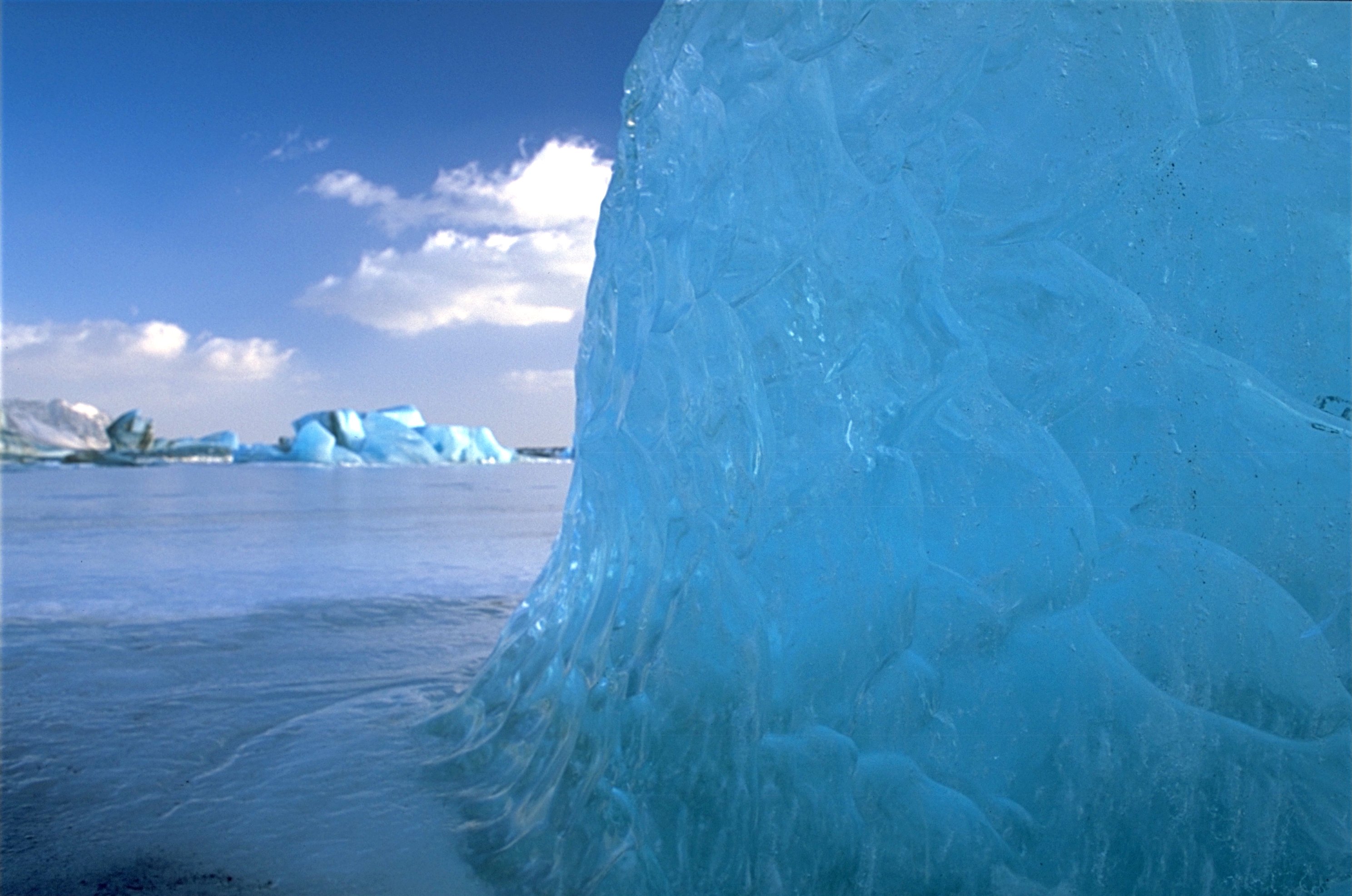Why is glacier ice blue?