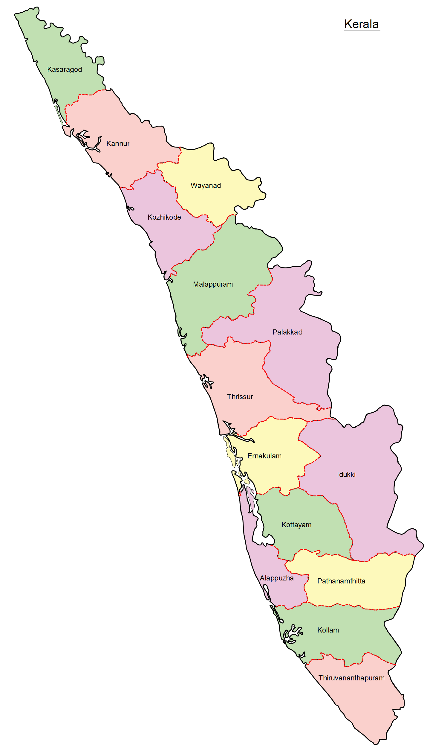 Old map of kerala (1957) : r/Kerala