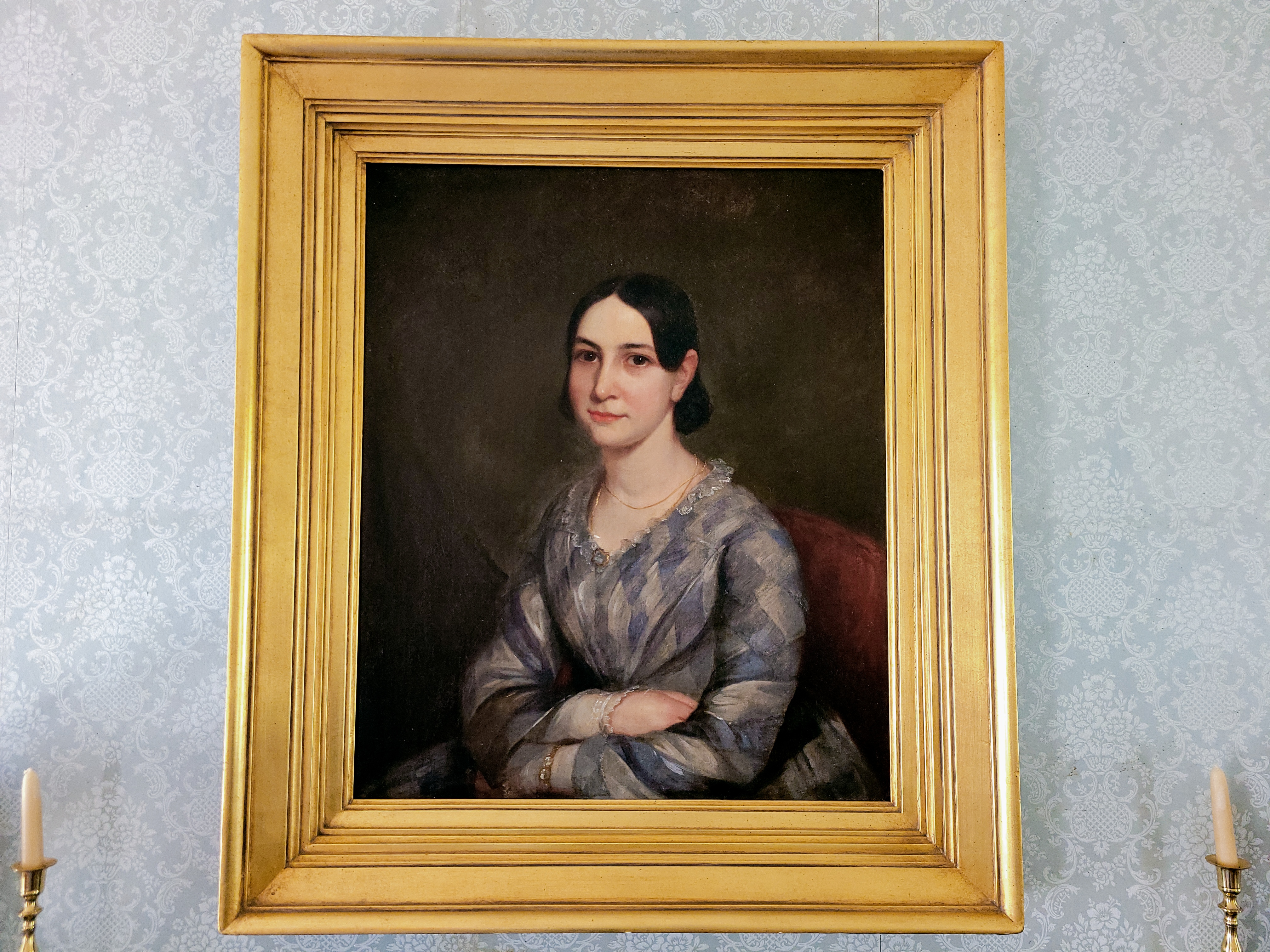 Portrait of Mary Jane Ross hanging in the West Bedroom of Hunter's Home, Park Hill, Oklahoma