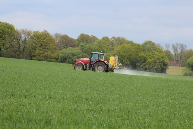 File:Tractor and sprayer near Ashdown House - geograph.org.uk - 3470158.jpg