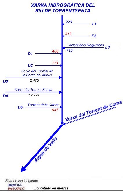 Xarxa hidrogràfica del Riu de Torrentsenta