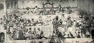 File:'Guru Prakash', painting of all the Sikh gurus and their followers from Gurdwara Ramsar by Bishan Singh, circa 19th century.jpg