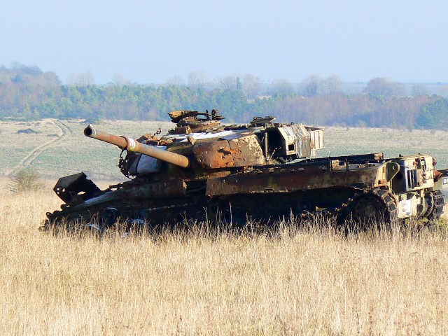 File:(Yet another) tank, Imber range, Wiltshire - geograph.org.uk - 1093141.jpg