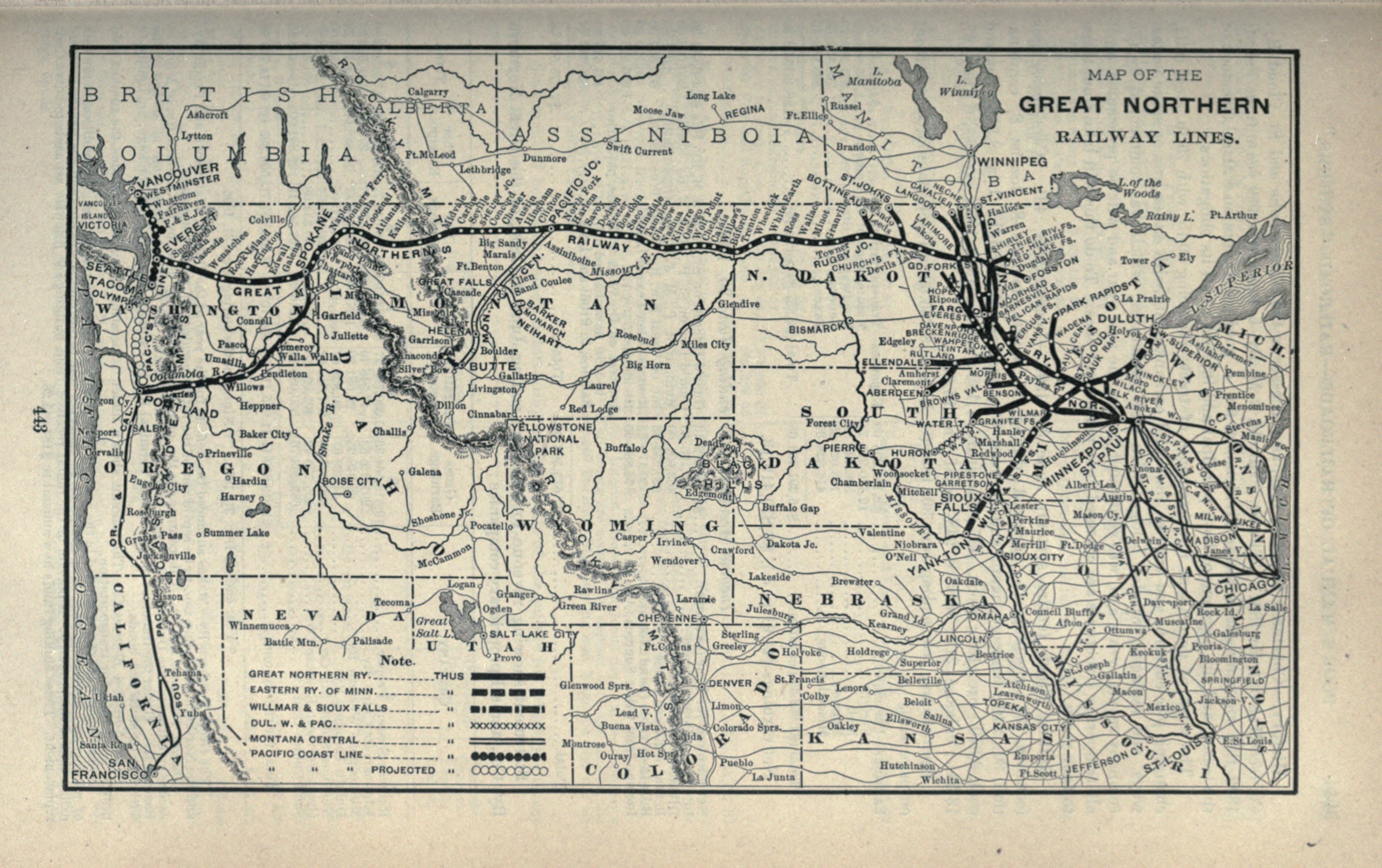 great northern railroad routes