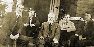 Aerial Experiment Association. Casey (second from right), Bell (centre), McCurdy, Curtis, and Selfridge