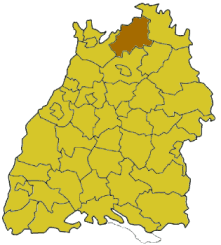 Neckar-Odenwald-Kreis läge i Baden-Württemberg