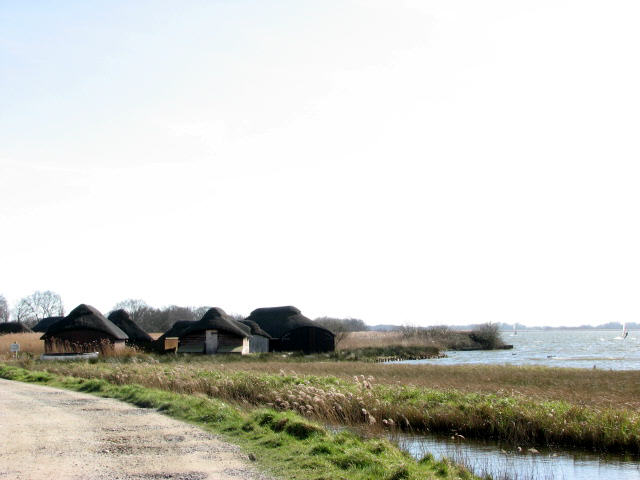 File:Boathouses on Hickling Broad - geograph.org.uk - 524133.jpg