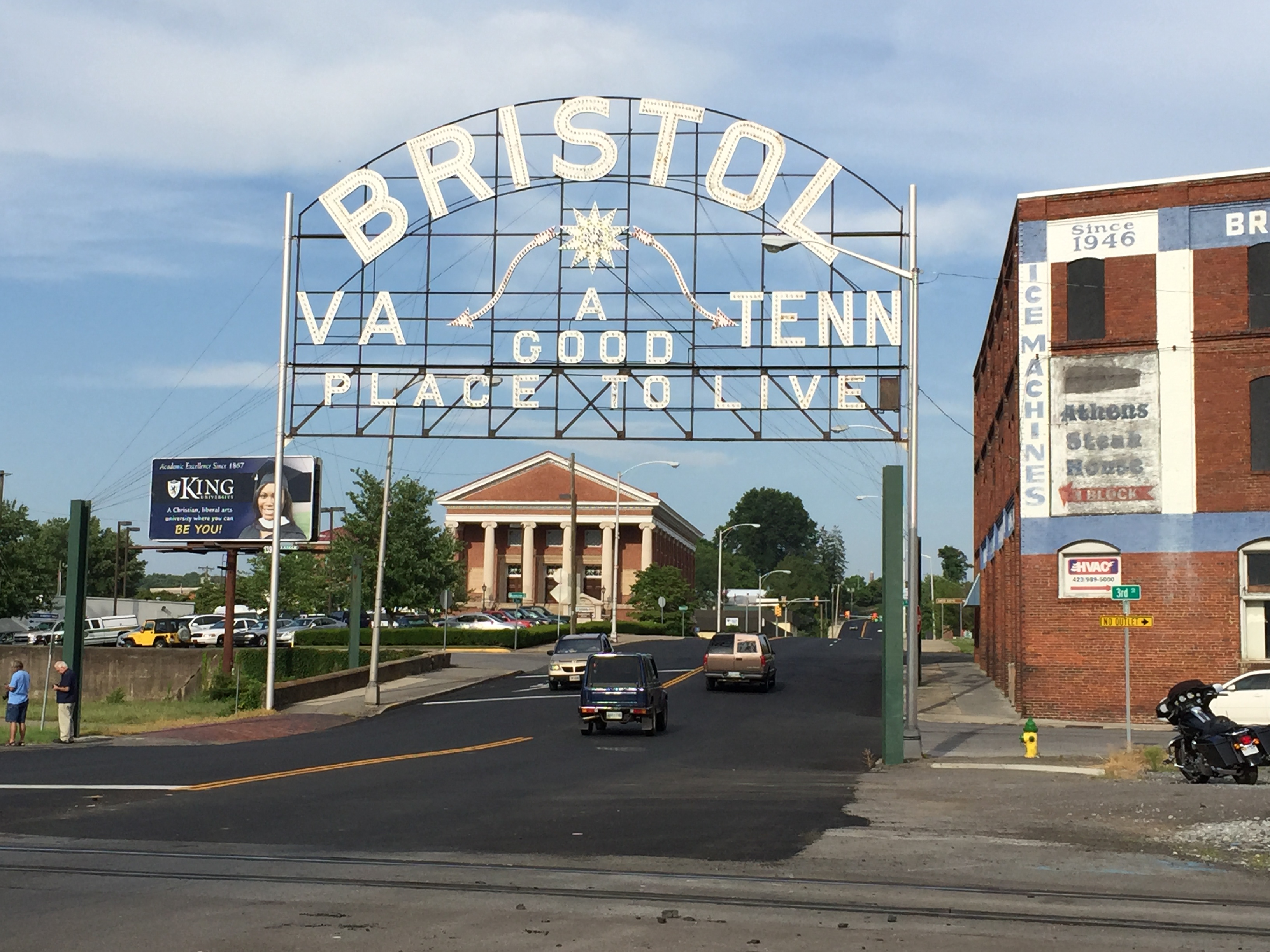 Bristol Virginia VA Tennessee TN Sign Marquee Night, 46% OFF