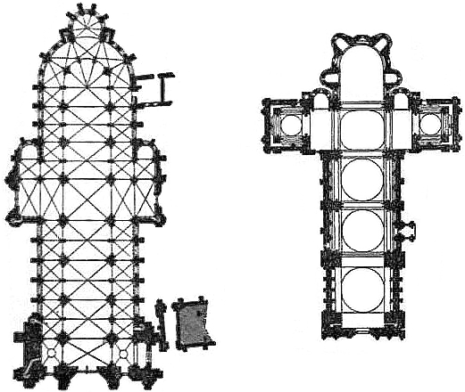 File:EB1911 Cathedral - Figs. 6 & 7.—Plan of Sens & Angouleme Cathedrals.jpg