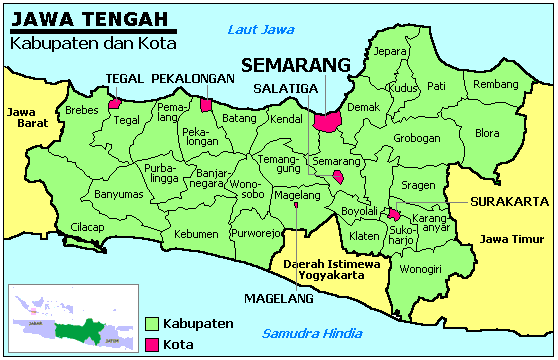 Peta Administrasi Provinsi Jawa Tengah