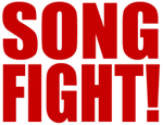 The traditional Song Fight! logo. The new logos now fit color schemes, varying between concurrent fights. Song Fight.png