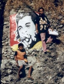 Che Guevara in den timoresischen Nationalfarben in Baucau/Osttimor