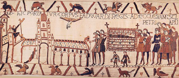 The funeral cortège of Edward the Confessor, from the Bayeux Tapestry