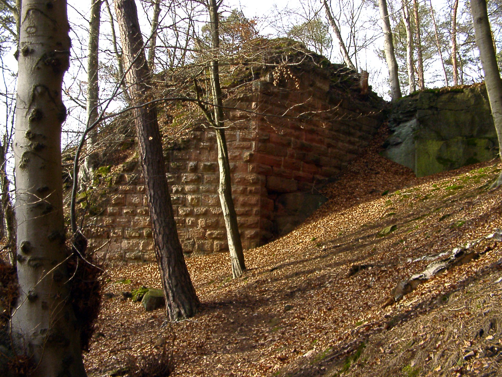 Remains of the Castle Lichtenstein near Neidenfels in Rhineland-Palatinate.