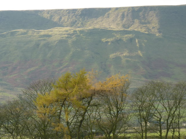 File:Edge of Pendle Hill in afternoon light - geograph.org.uk - 1582677.jpg