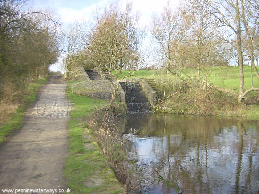 Lock staircase on the Hollinwood Branch Canal in Daisy Nook Country Park - geograph.org.uk - 1949