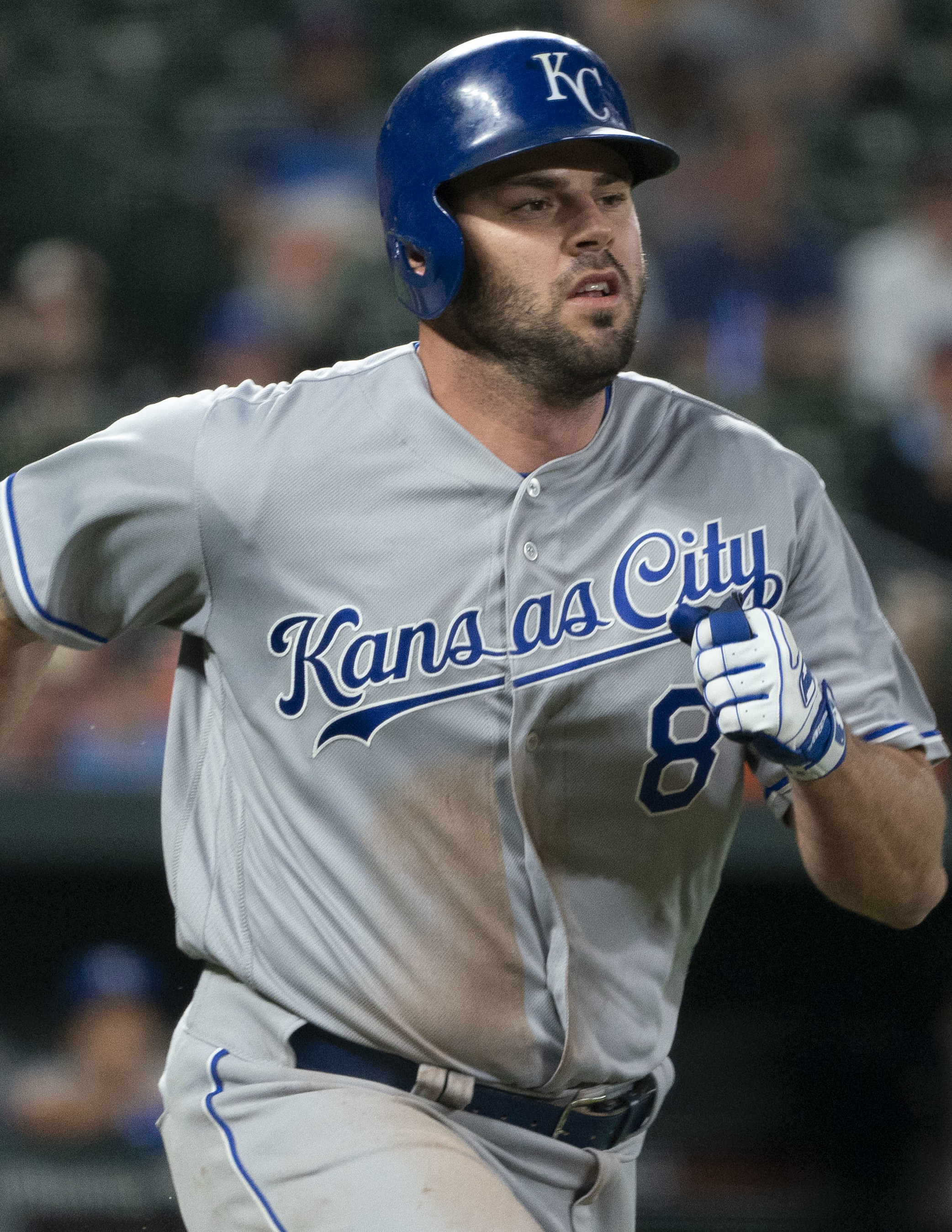 KANSAS CITY, MO - SEPTEMBER 13: A grandfather and grandson as seen before a  Major League baseball game between the Chicago White Sox and the Kansas City  Royals on September 13, 2017