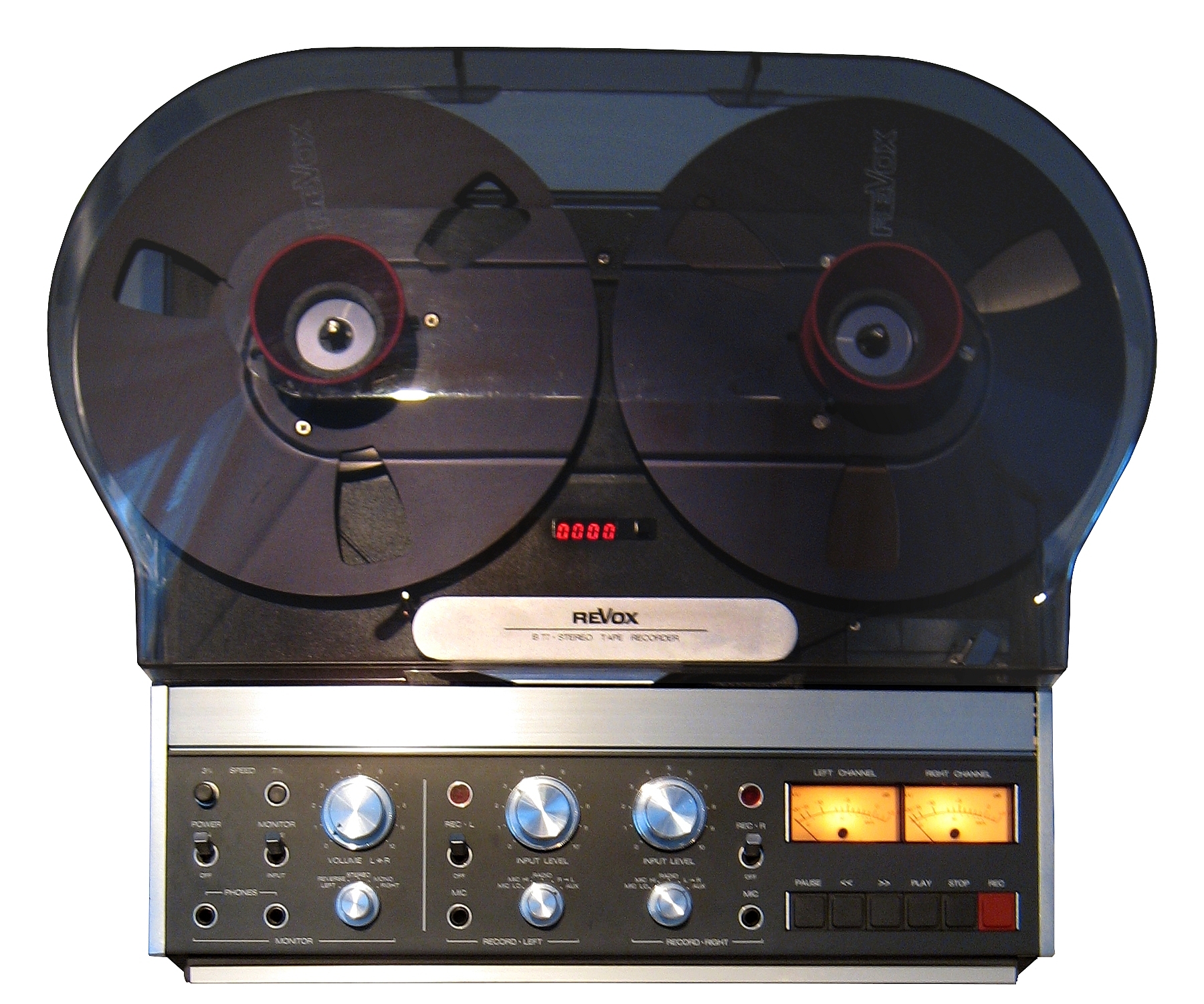 File:Revox B77 reel-to-reel audio tape recorder, ca. 1977 (cropped and  edited).jpg - Wikimedia Commons