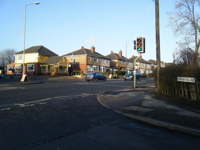 File:Wigan Road at Hunger Hill Avenue - geograph.org.uk - 2254121.jpg