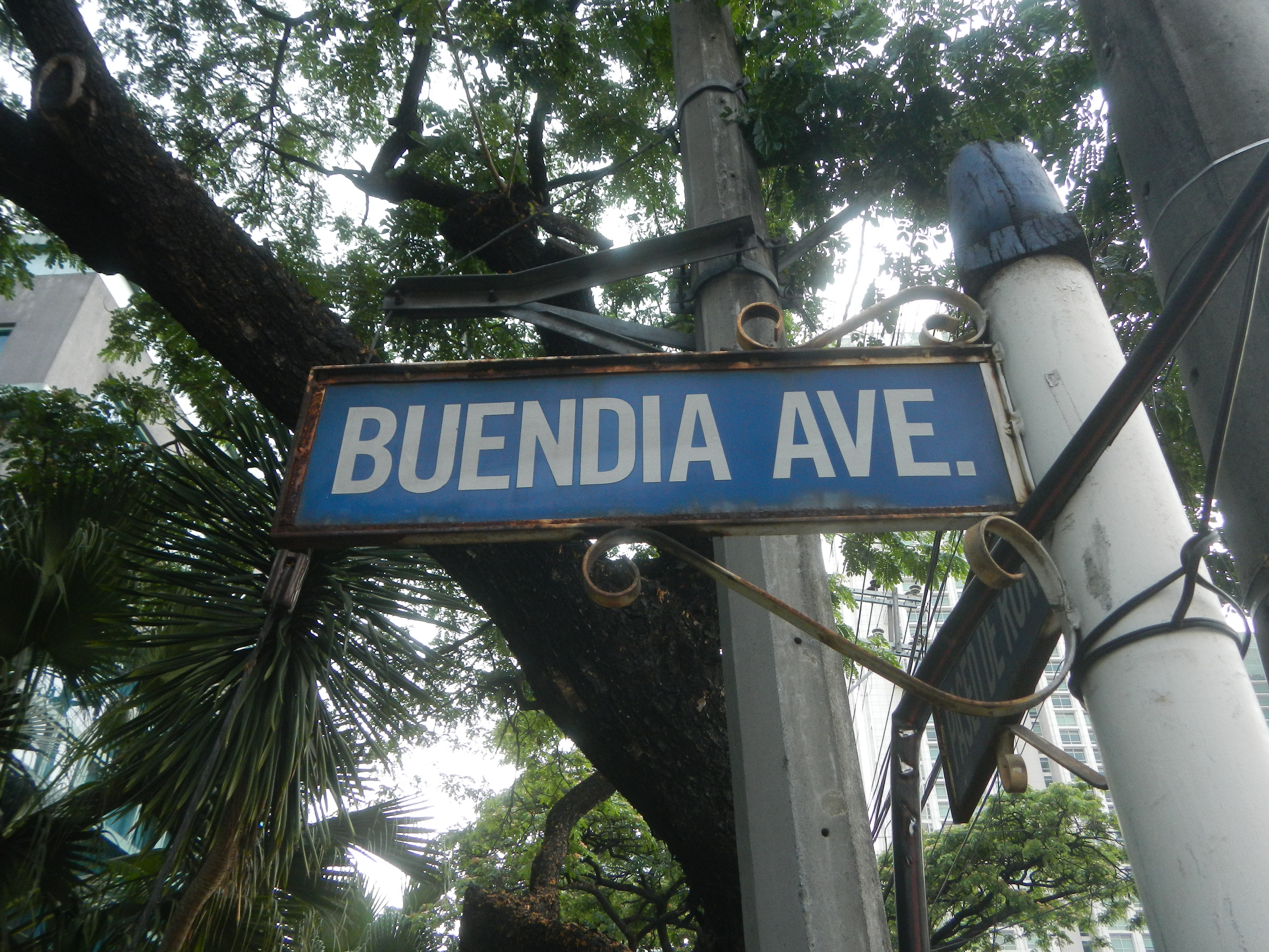 Buendia Avenue street sign in Makati City