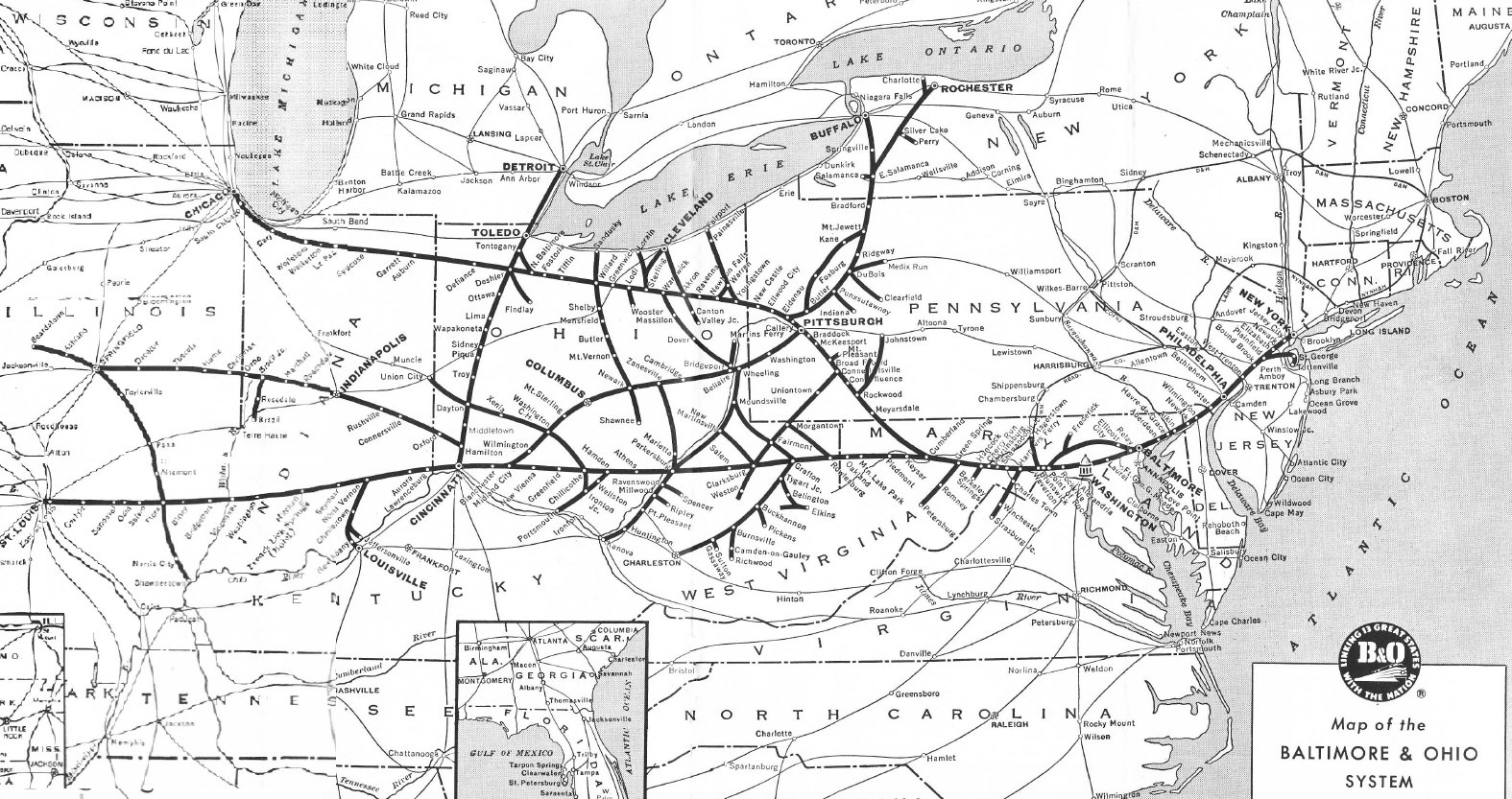 Baltimore Ohio Railroad Map Baltimore And Ohio Railroad - Wikipedia