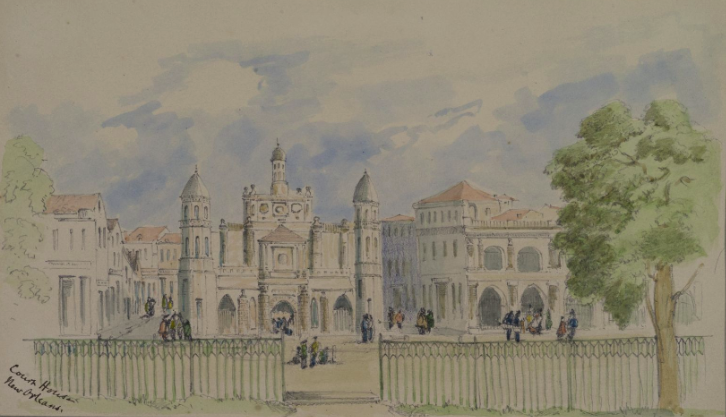 File:Courthouse and Church, Place d'Armes, New Orleans 1845.png