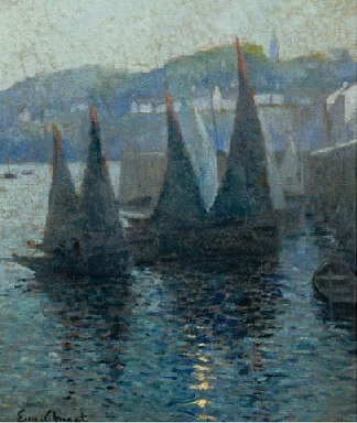 File:Eugène Chigot Voiliers au Port c1911.jpg