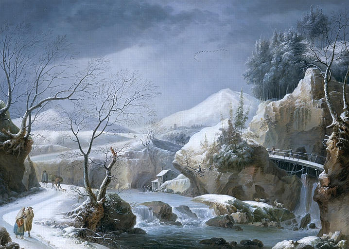 File:Fr Foschi Paisaje invernal con torrente y cascada.jpg