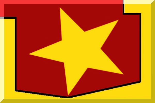 File:Gold and Maron Flag wigh Star.png