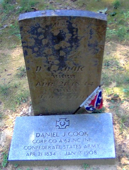 File:Grave of the Confederate Army veteran Daniel Cook in Cataloocheee.jpg