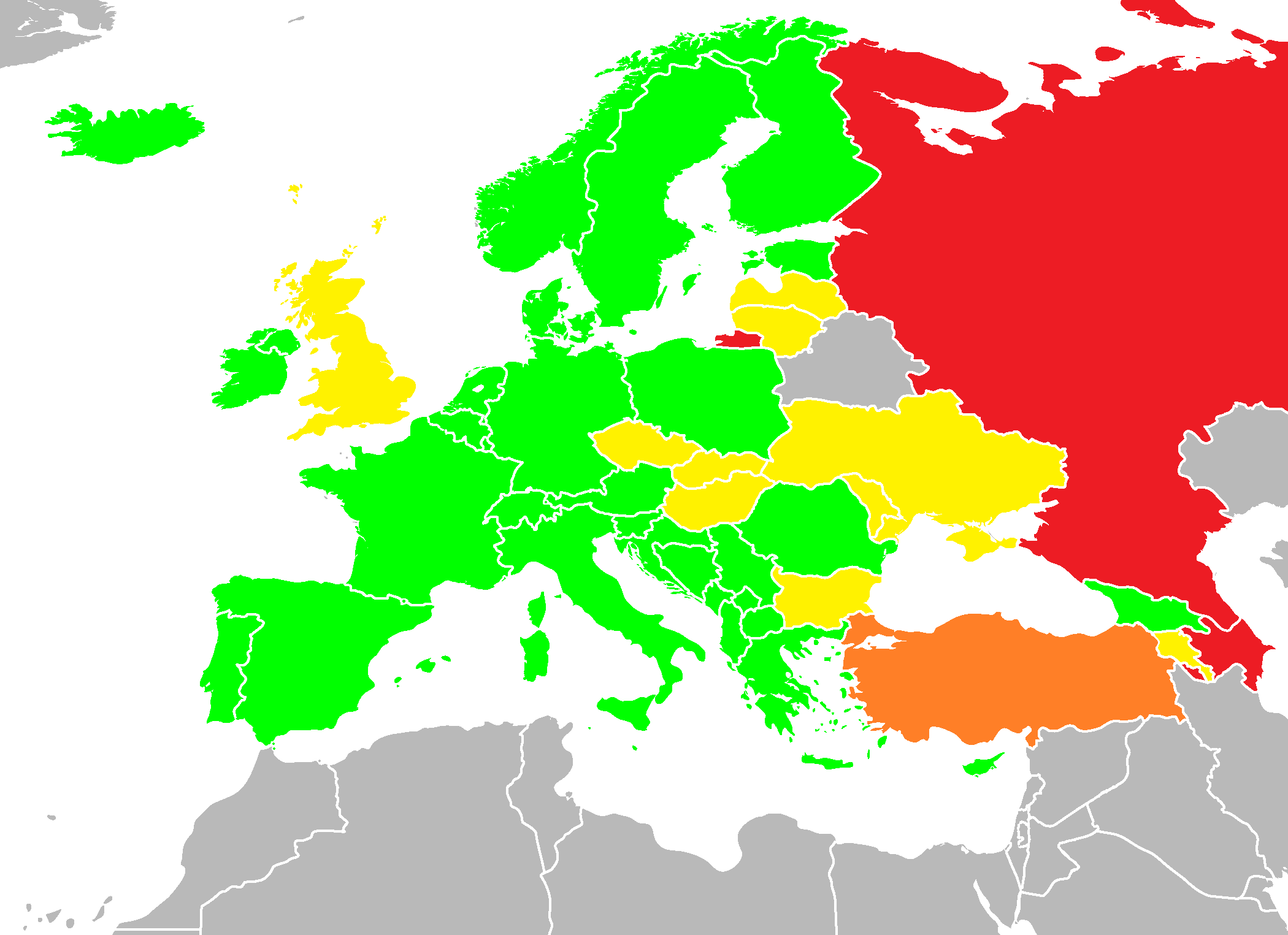 5 европейских областей. Европа 5.