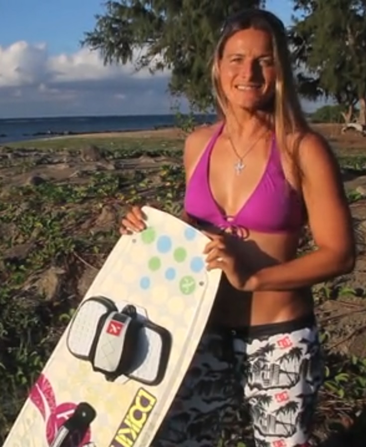 Kristin Boese with her KB signature board in 2011