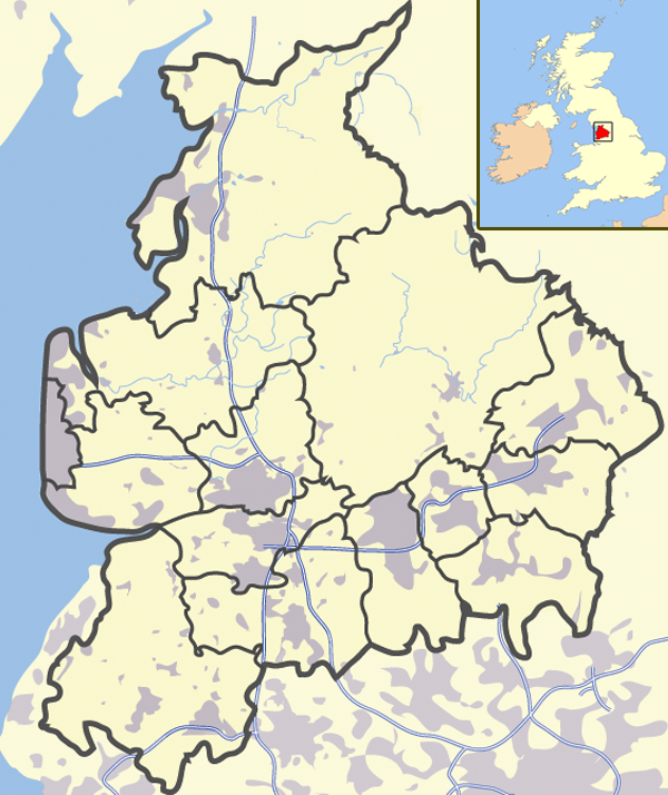 Lokasi Accrington di Lancashire