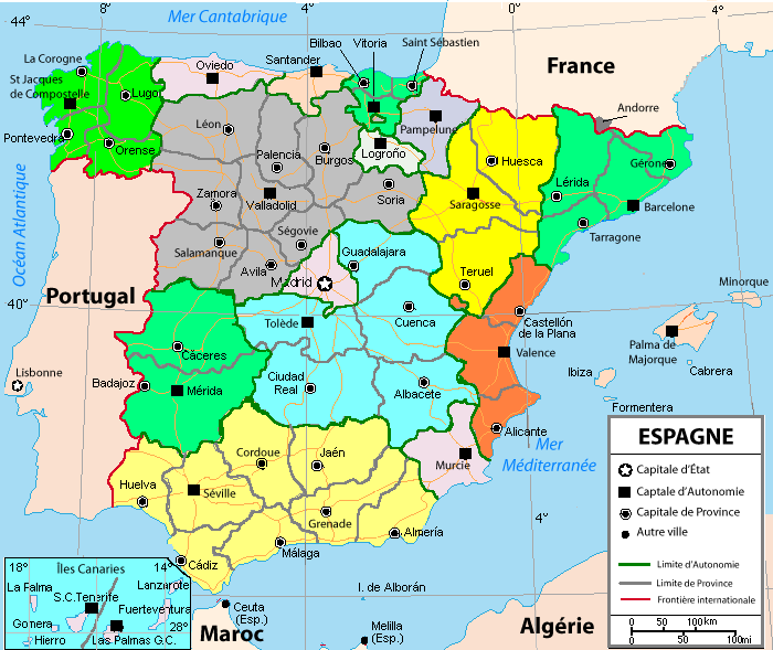 provinces d espagne carte Provinces d'Espagne — Wikipédia