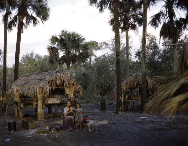 File:Mother and children at a camp on the Brighton Reservation (9074266699).jpg