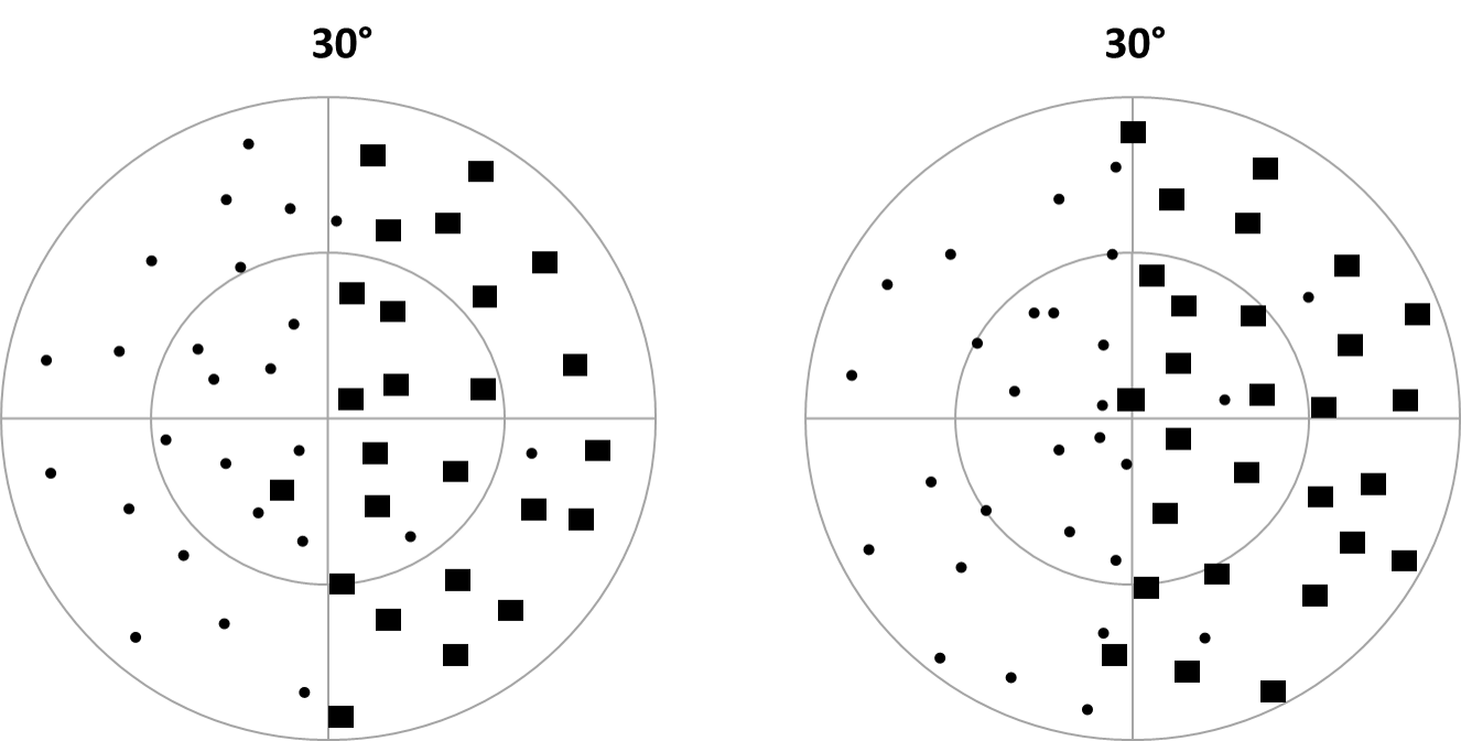 Field approach. Hemianopsia of the Visual fields. MOSTUDIO Visual.