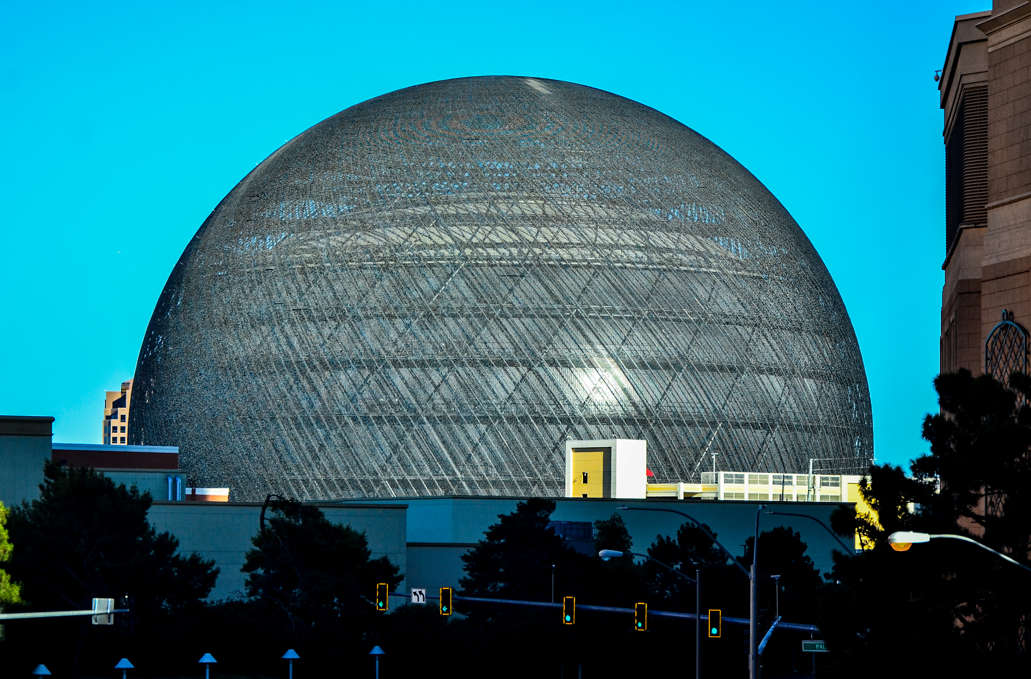 Las Vegas Sphere is illuminated for the first time