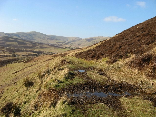 Track through the hills - geograph.org.uk - 376304