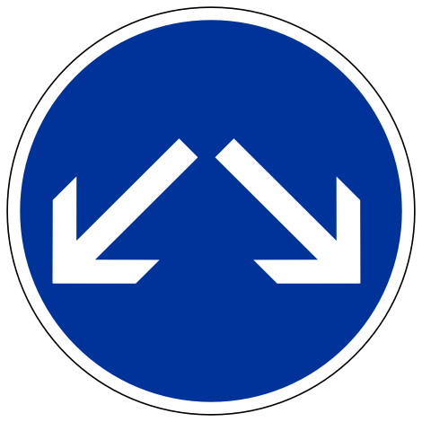 File:Vienna Convention road sign - Pass either side.png