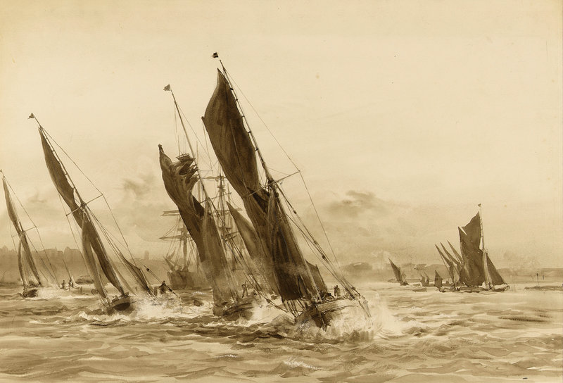 File:William Lionel Wyllie Barge match on the Thames.jpg