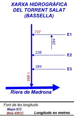 Xarxa hidrogràfica del Torrent Salat (Bassella)