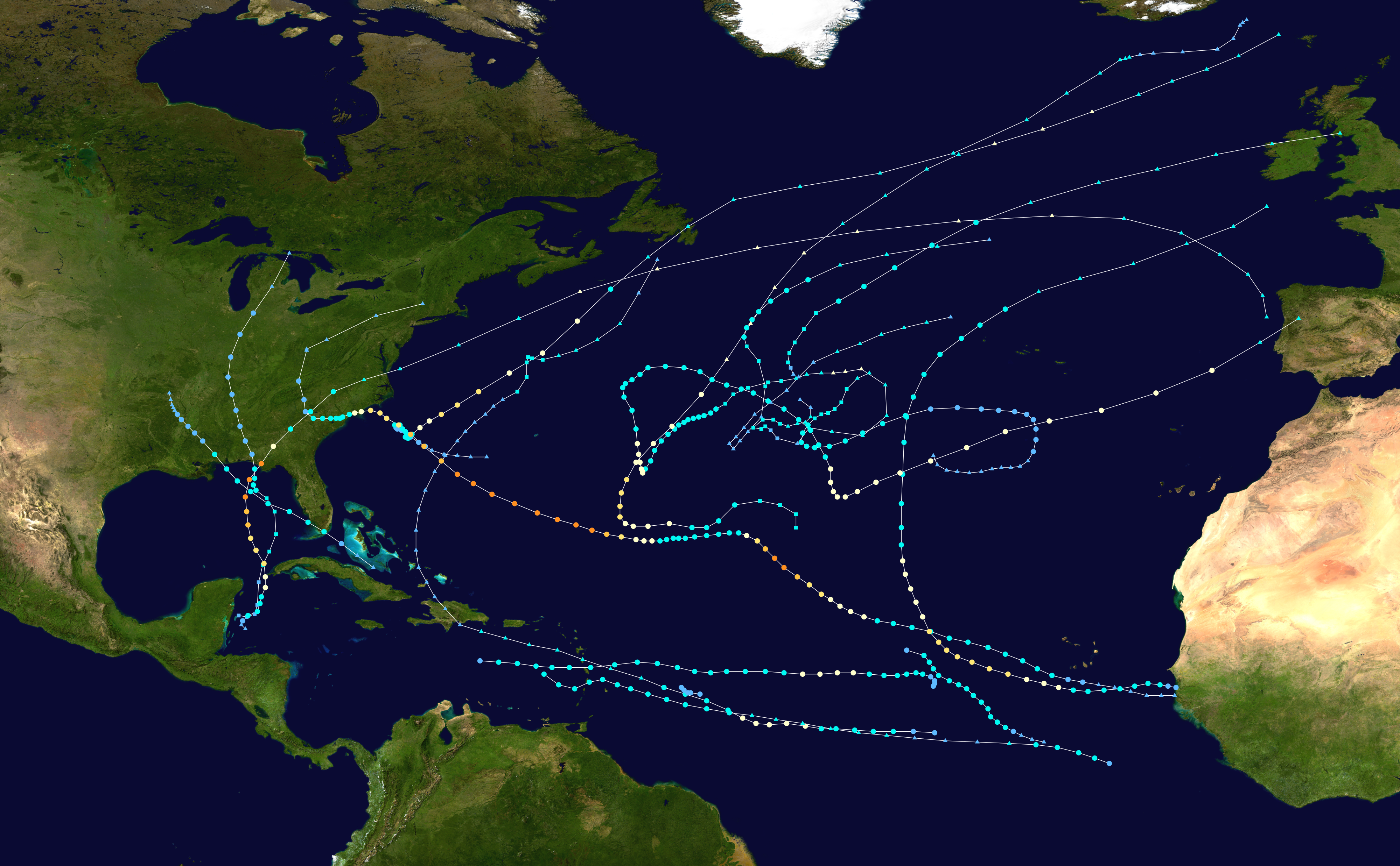 2015 Hurricane Tracking Chart