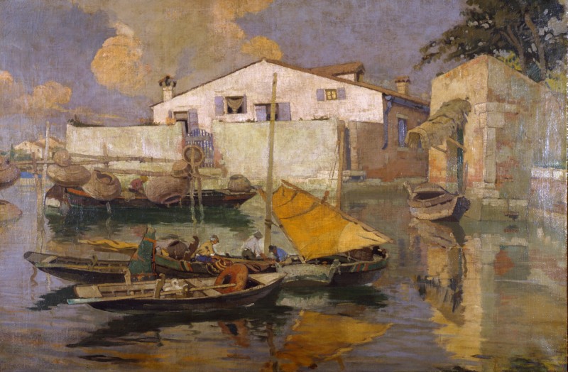 File:Artgate Fondazione Cariplo - Zanetti Zilla Vittore, La casa della comare o Case a Sottomarina - Chioggia.jpg