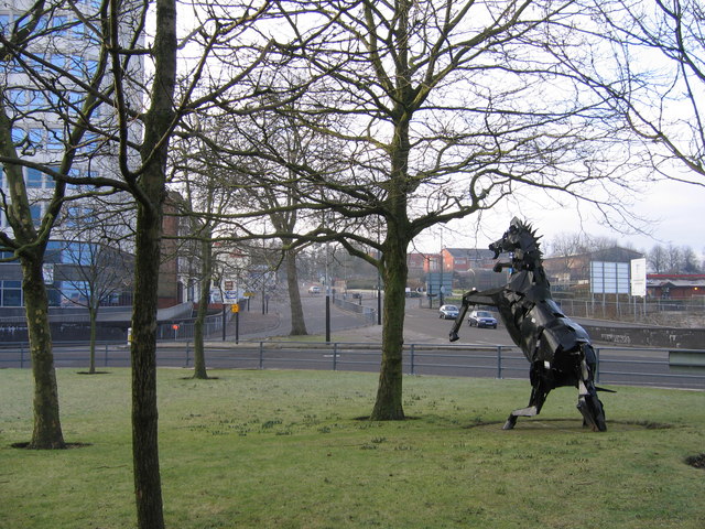 File:Black Horse Sculpture, Coventry Traffic Island - geograph.org.uk - 1162620.jpg