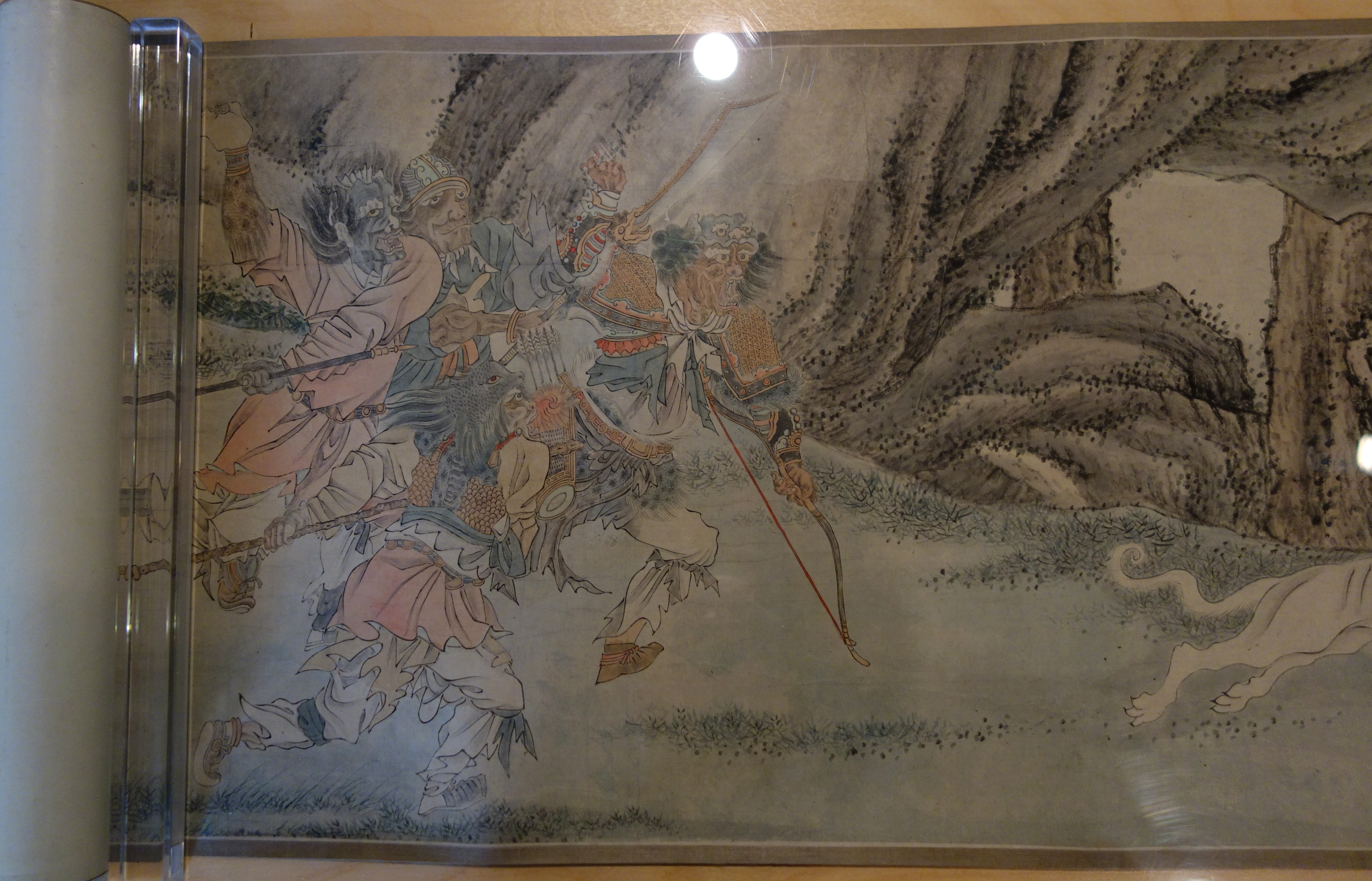 File:Clearing Out the Mountain, Demons Fighting with Animals in the Forest,  detail 1, China, Ming