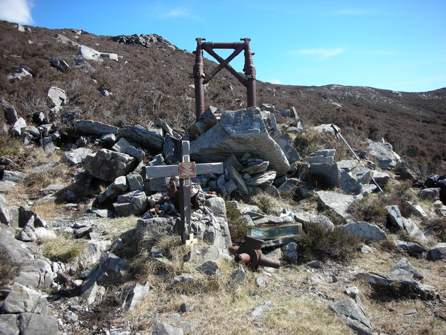 File:Donegal. "Urris Hills Air Crash" Elevation 235 metres (770 feet) - geograph.org.uk - 1046694.jpg