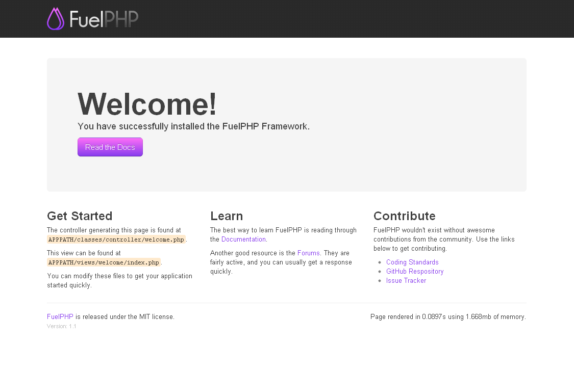 FUELPHP Framework.