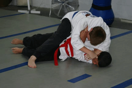 Hapkido practitioners perform grappling techniques.