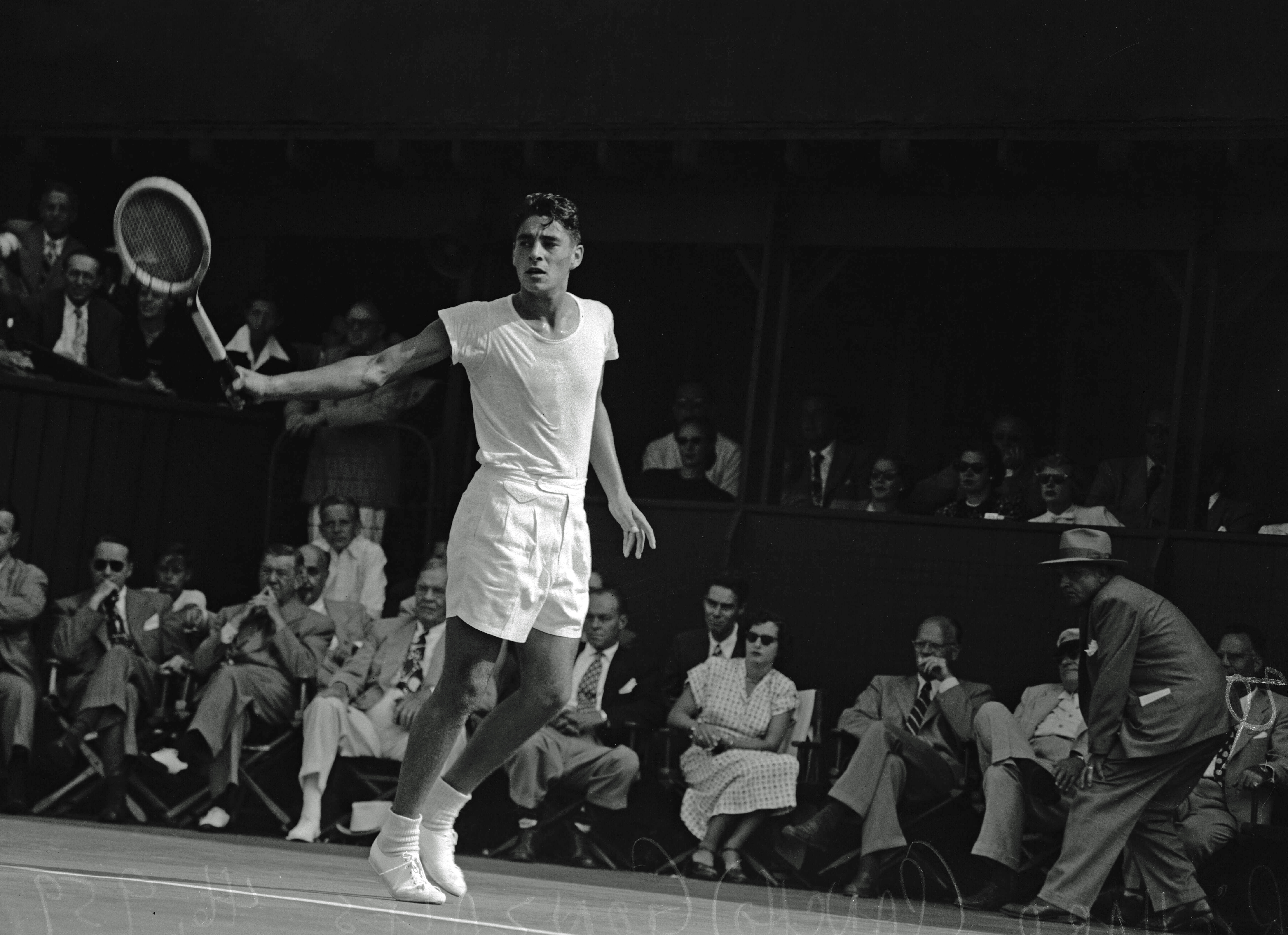 Gonzales in a tournament in Los Angeles, {{circa|1950}}