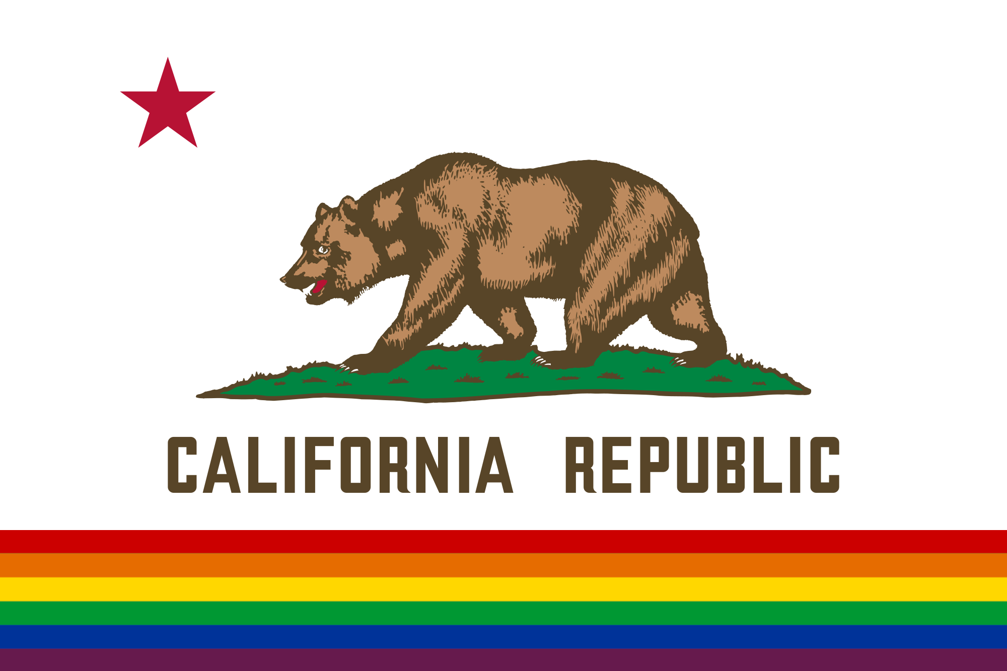 File:Rainbow flag of California.png - Wikimedia Commons
